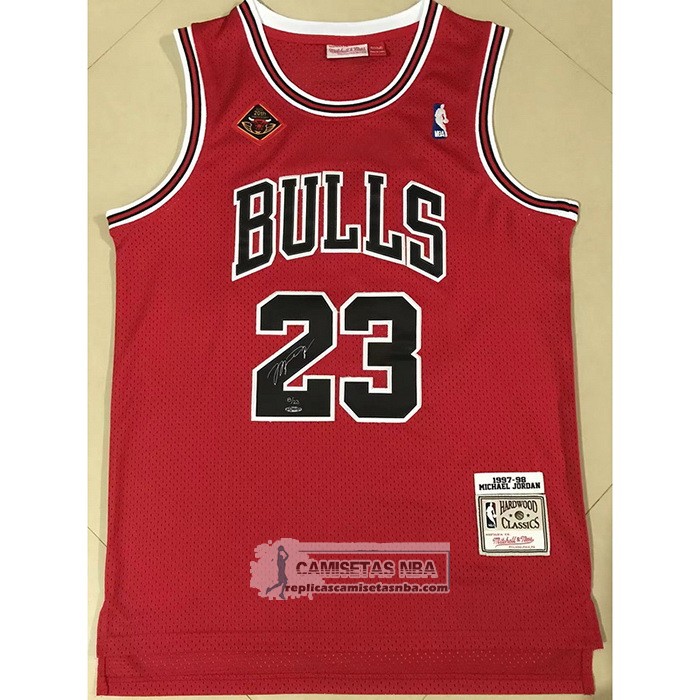 Camiseta Chicago Bulls Michael Jordan NO 23 1997-98 NBA Finals Mitchell & Ness Rojo